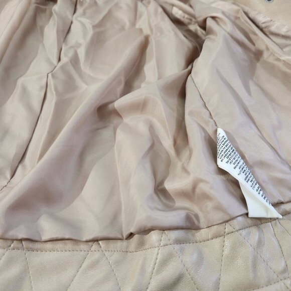 Avec Les Filles Faux Ever Leather Moto Jacket In Sahara New With Tags Women's S - Picture 13 of 16